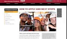 
							         Apply - Undergraduate Admissions - IUP - Indiana University of ...								  
							    
