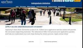 
							         Apply | Undergraduate Admissions | Kent State University								  
							    