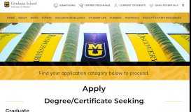 
							         Apply | University of Missouri Graduate School - Mizzou Graduate ...								  
							    
