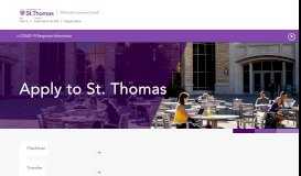 
							         Apply – University of St. Thomas – Minnesota								  
							    