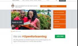 
							         Apply | www.open.uwi.edu - UWI Open Campus - The University of the ...								  
							    