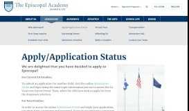 
							         Apply/Application Status - Episcopal Academy, The								  
							    