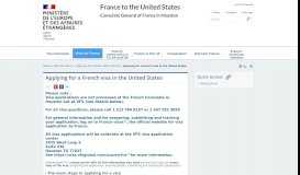 
							         Applying for a French visa in the United States - Consulat Général de ...								  
							    