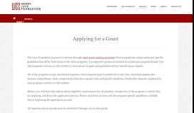 
							         Applying for a Grant | The Henry Luce Foundation								  
							    