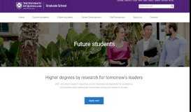 
							         Applying for a higher degree by research - UQ Graduate School								  
							    