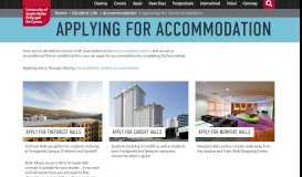 
							         Applying for Accommodation | University of South Wales								  
							    