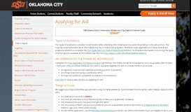 
							         Applying for Aid | Oklahoma State University-Oklahoma City - OSU-OKC								  
							    