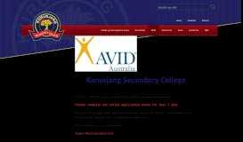 
							         Applying For AVID - Kurunjang Secondary College, Melton | Learn ...								  
							    