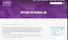 
							         Applying for Financial Aid | University of Mount Union								  
							    