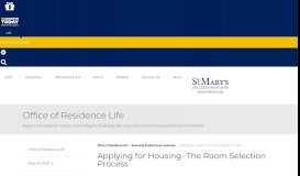 
							         Applying for Housing- The Room Selection Process - Office of ...								  
							    