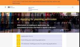 
							         Applying for planning permission | Westminster City Council								  
							    