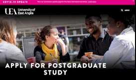 
							         Applying for Postgraduate Courses - UEA								  
							    