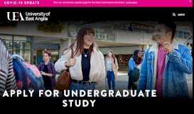 
							         Applying for Undergraduate Courses - UEA								  
							    