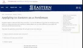 
							         Applying – Freshmen | Admissions | Eastern Connecticut State ...								  
							    
