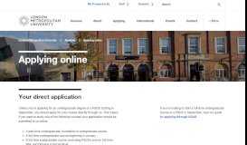 
							         Applying online - London Metropolitan University								  
							    