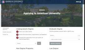 
							         Applying to American University | American University, Washington, DC								  
							    