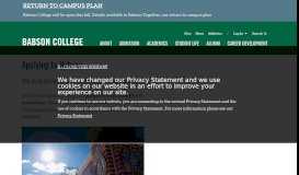 
							         Applying to Babson | Babson College								  
							    