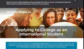 
							         Applying to College as an International Student | ontariocolleges.ca								  
							    