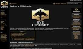 
							         Applying to EVE University - UniWiki								  
							    