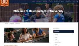 
							         Applying to HBU – Admissions - Houston Baptist University								  
							    