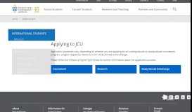 
							         Applying to JCU - JCU Australia								  
							    
