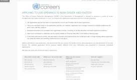 
							         applying to job openings is now easier and faster! - UN Careers								  
							    