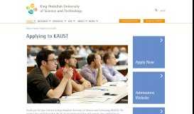 
							         Applying to KAUST | King Abdullah University								  
							    