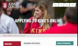 
							         Applying to King's Online | King's College								  
							    