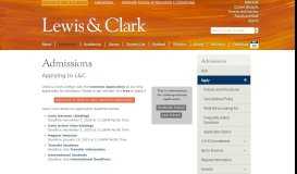 
							         Applying to L&C - Admissions - College of Arts and Sciences - Lewis ...								  
							    