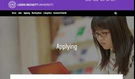 
							         Applying to Leeds Beckett University								  
							    