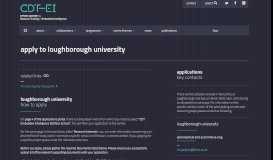
							         Applying to Loughborough University - CDT-EI								  
							    