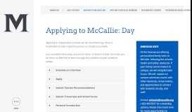 
							         Applying to McCallie: Day - McCallie School								  
							    