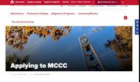 
							         Applying to MCCC - Montgomery County Community College								  
							    
