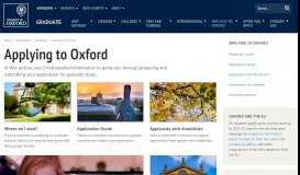 
							         Applying to Oxford | University of Oxford								  
							    
