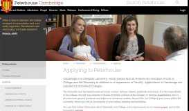 
							         Applying to Peterhouse | Peterhouse Cambridge								  
							    