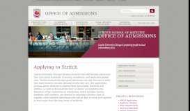 
							         Applying to Stritch: Loyola University Chicago Health Sciences Division								  
							    