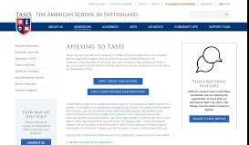 
							         Applying to TASIS - TASIS The American School in Switzerland								  
							    