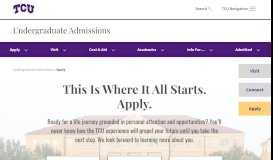 
							         Applying to TCU - Undergraduate Admissions								  
							    