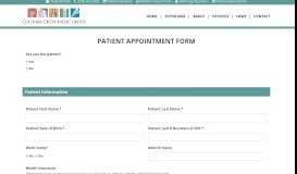 
							         Appointment Form - Columbia Orthopedic Group								  
							    