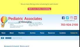 
							         Appointment Request - Pediatric Associates of Alexandria ...								  
							    
