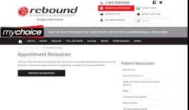 
							         Appointment Resources | Rebound Orthopedics & Neurosurgery ...								  
							    