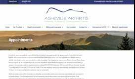 
							         Appointments – Asheville Arthritis								  
							    