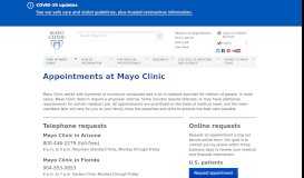 
							         Appointments at Mayo Clinic in Jacksonville, Fla. - Florida Patient and ...								  
							    