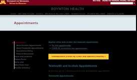 
							         Appointments | Boynton Health								  
							    