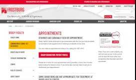 
							         Appointments - Frostburg State University								  
							    
