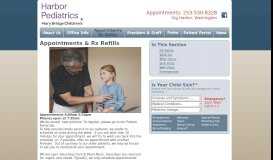 
							         Appointments | Gig Harbor, WA | Harbor Pediatrics								  
							    