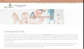 
							         Appointments - Golden Gate Pediatrics								  
							    
