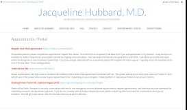 
							         Appointments / Portal – Jacqueline Hubbard, M.D.								  
							    