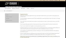 
							         Appointments - Purdue University								  
							    