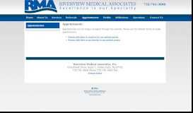 
							         Appointments - Riverview Medical Associates								  
							    